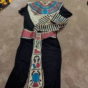 Disguise Black Egyptian Costume with Blue and Red Accents